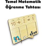 Karter İnovasyon Ahşap Matematik Tahtası, Matematik Islemleri Aktivite Tahtası,dört Islem Pratik Seti