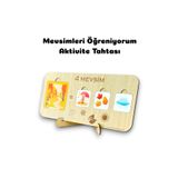 Karter İnovasyon Ahsap Mevsim Tahtasi,mevsimleri Ögreniyorum,4 Mevsim, Ahsap Egitici Set,ahsap Oyuncak,montessori Set