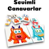 Karter İnovasyon Hangi Canavar Zeka Oyunu, Canavar Yarat Oyun, Canavarlar Eğitici Oyuncak, Kodlama Ahşap Oyuncak