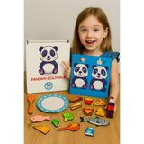 Karter İnovasyon Pandamı Besliyorum Ahşap Eğitici Oyuncak, Ahşap Oyuncak, Beslenmeyi Öğreniyorum, Eğitici Oyuncak