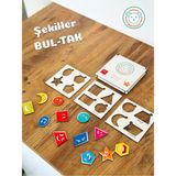 Karter İnovasyon Şekiller Ahşap Bul-Tak,şekilleri Öğreniyorum,geometrik Şekiller,eğitici Oyuncak,ahşap Oyuncak