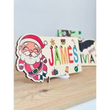 Karter İnovasyon Yılbaşı Eğitici Isimlik, Yılbaşı Ahşap Hediyelik, Ahşap Eğitici Noel Baba, Noel Baba Isimlik