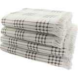Kartex Büyük Kare Koltuk Örtüsü Takımı Buldan İşi 4 Parça - 180 x 180 cm - Kahverengi