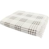 Kartex Büyük Kareli Buldan İşi Koltuk Çekyat Örtüsü - %100 Pamuklu - 180 x 220 cm - Kahverengi