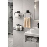 KARTEYA 3'lü Set Yapışkanlı Banyo Düzenleyici Duşakabin Şampuanlık Banyo Rafı WC Kağıtlık ve Havluluk