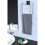Karteya Kare Yapışkanlı Gümüş Kare Havluluk Banyo Havlu Kare Pratik Askılık