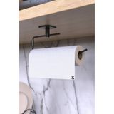 Karteya Siyah Rulo Havluluk Peçetelik Yapışkanlı Pratik Banyo Mutfak Askısı Kağıt Rulo Havluluk Siyah