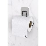 Karteya Sticker Yapışkanlı Dekoratif Wc Tuvalet Kağıdı Tutacağı Şık Banyo Aksesuarı Wc Kağıtlık - Siyah