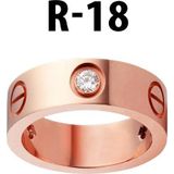 Kartier Taşlı Yüzük Rose Renk 18 Numara - 547