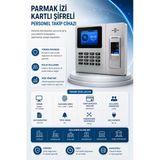 Kartlı Parmak İzi Kartlı Personel Takip Cihazı -Web Giriş Çıkış Yazılım - (10 Kart Dahil)