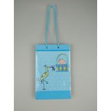 Karton Çanta Leylekli Mavi 11cm X 17cm - 1 Adet