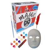 Karton Maske Boyama Seti 1 Paket İpek Fırçalı Akrilik Boyalı Boyanabilir Maske Okul Sınıf Etkinlik