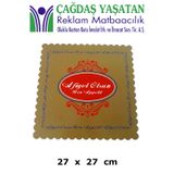 Karton Pasta Altlığı Kahverengi 27 x 27 (100 Adet) - 060