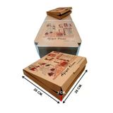 Karton Pide Pizza Kutusu 26X26x3,2 Cm. ( 100Lü Paket)
