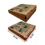 Karton Pizza Pide Kutusu 33X33x4 Cm. ( 100Lü Paket)