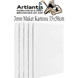 Kartonu Beyaz Fotoblok 3 mm 35X50 cm 5 Adet Hobi Sanat Okul Köpüklü Straforlu Maket Kartonu - Standart