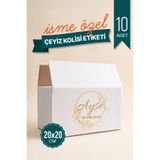 kartonya Kişiye Özel İsimli Çeyiz Kolisi Etiketi – 20x20 cm