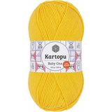 Kartopu Baby One El Örgü İpliği 100 gr Koyu Sarı Renk Antipill Akrilik Malzeme ile Üretilmiştir