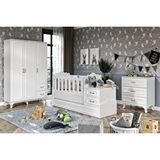 Kartopu Country Tarzı Bebek Odası Takımı Beyaz - 3 Parçalı Tamamı 1. Kalite Mdf