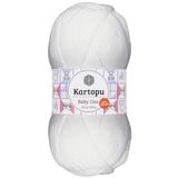 Kartopu K.artopu Baby One Tüylenmeyen Bebek El Örgü Ipi K010 Beyaz