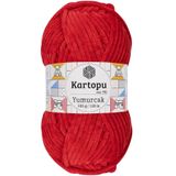 Kartopu K.artopu Yumurcak Kadife El Örgü Ipi Açık Kırmızı K165