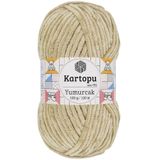 Kartopu K.artopu Yumurcak Kadife El Örgü Ipi Bej K856