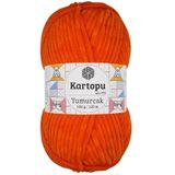 Kartopu K.artopu Yumurcak Kadife El Örgü Ipi Fosfor Turuncu K205