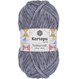Kartopu K.artopu Yumurcak Kadife El Örgü Ipi Koyu Gri K951