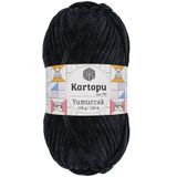 Kartopu K.artopu Yumurcak Kadife El Örgü Ipi Siyah K940