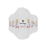 Kartopu K010 5 Adet Beyaz Yumurcak Kadife El Örgü İpi
