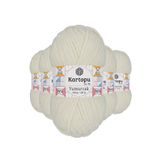 Kartopu K011 5 Adet Beyaz Yumurcak Kadife El Örgü İpi