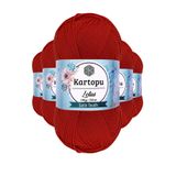Kartopu K101 Nar Lotus Bikini Büstiyer Bluz 5 Adet Örgü İpi
