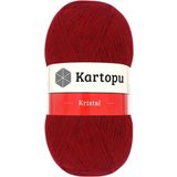 Kartopu K125 Koyu Kırmızı Kristal Çift Katlı El Örgü Lif İpi