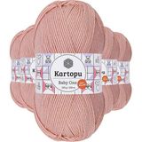 Kartopu K258 Pudra 5 Adet Baby One Tüylenmeyen El Örgü İpi Yünü