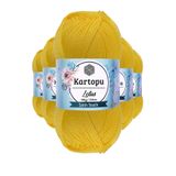 Kartopu K323 Civciv Sarı Lotus Bikini Büstiyer Bluz 5 Adet Örgü İpi