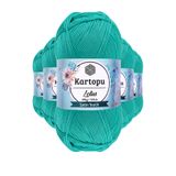Kartopu K440 Yeşil Lotus Bikini Büstiyer Bluz 5 Adet Örgü İpi