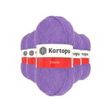 Kartopu K708 Eflatun 5 Adet Kristal Çift Katlı El Örgü Lif İpi