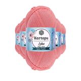 Kartopu K766 Gül Pembe Lotus Bikini Büstiyer Bluz 5 Adet Örgü İpi