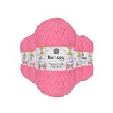 Kartopu K773 5 Adet Fosfor Pembe Yumurcak Kadife El Örgü İpi