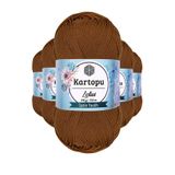 Kartopu K840 Koyu Hardal Lotus Bikini Büstiyer Bluz 5 Adet Örgü İpi
