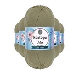 Kartopu K874 Bej Lotus Bikini Büstiyer Bluz 5 Adet Örgü İpi