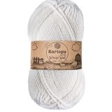 Kartopu Melange Wool %20 Yün El Örgü İpi K010 Beyaz