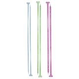 Kartopu Renkli Örgü Şişi Esnek Kırılmaz Plastik 3 Çift Her Numara Farklı 4.0, 5.0, 6.0mm Boy 35cm
