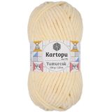 Kartopu Yumurcak Kadife Koyu Krem El Örgü İpi Koyu