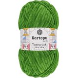 Kartopu Yumurcak Kadife Yeşil K469 El Örgü İpi