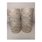 kartopya Gold Simli Beyaz Bej Karışımı Renkli İtalyan Merserize Koton Örgü İpi 400gr(4x100 Gr)