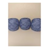 kartopya Gümüş Simli Mavi Renkli Koton Örgü İpi 300gr(3x100 Gr)