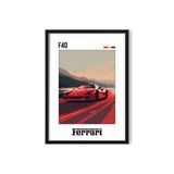 KARTPOST3R Spor Araba Tablo Poster No:0006 (Çerçeveli)