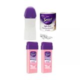 Kartuş Ağda Makinesi + Sesu Pembe Kartuş 100 Ml 2'li + Ağda Bezi 10 M