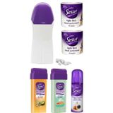 Kartuş Ağda Makinesi + Sesu Roll-on Ağda 2'li + Ağda Bezi 10 M 2'li + Temizleme Yağı 150 ML